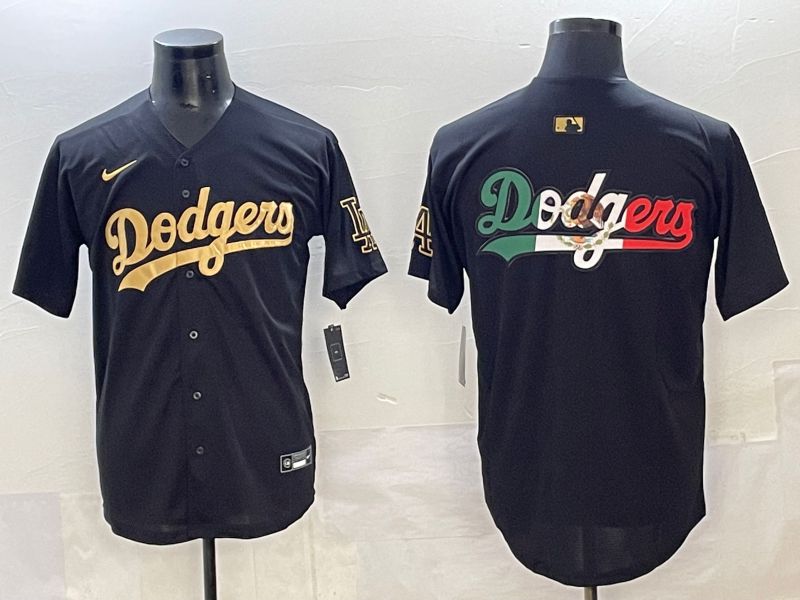 Men Los Angeles Dodgers Blank Black Gold Nike MLB Jersey style 008->tampa bay rays->MLB Jersey